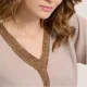 Jeannette Γυναικεία Χειμερινή Πιτζάμα Homewear με φανταστικό Μπεζ χρώμα και καφέ Τρέσα V με χρυσές λεπτομέρειες 7938 Beige Jeannette Γυναικεία Χειμερινή Πιτζάμα Homewear με φανταστικό Μπεζ χρώμα και καφέ Τρέσα V με χρυσές λεπτομέρειες 7938 Beige