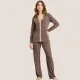 Jeannette Γυναικεία Χειμερινή Πιτζάμα Homewear με φανταστικό Καφέ -Κάμελ χρώμα και Τρέσα V με χρυσές λεπτομέρειες 7938 Brown Jeannette Γυναικεία Χειμερινή Πιτζάμα Homewear με φανταστικό Καφέ -Κάμελ χρώμα και Τρέσα V με χρυσές λεπτομέρειες 7938 Brown