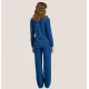 Jeannette Γυναικεία Χειμερινή Πιτζάμα Homewear με φανταστικό Μπλέ χρώμα και Τρέσα V με χρυσές λεπτομέρειες 7938 Blue Jeannette Γυναικεία Χειμερινή Πιτζάμα Homewear με φανταστικό Μπλέ χρώμα και Τρέσα V με χρυσές λεπτομέρειες 7938 Blue