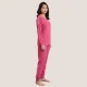 Jeannette Γυναικεία Χειμερινή Πιτζάμα Homewear με φανταστικό σκούρο ρόζ χρώμα και Τρέσα στους ώμους με χρυσές λεπτομέρειες 7949 Jeannette Γυναικεία Χειμερινή Πιτζάμα Homewear με φανταστικό σκούρο ρόζ χρώμα και Τρέσα στους ώμους με χρυσές λεπτομέρειες 7949