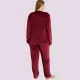 Mihra γυναικεία Μπορντώ βελούδινη πιτζάμα Plus sizes 13213-3 Bordaux Mihra γυναικεία Μπορντώ βελούδινη πιτζάμα Plus sizes 13213-3 Bordaux