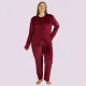 Mihra γυναικεία Μπορντώ βελούδινη πιτζάμα Plus sizes 13213-3 Bordaux Mihra γυναικεία Μπορντώ βελούδινη πιτζάμα Plus sizes 13213-3 Bordaux