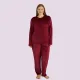 Mihra γυναικεία Μπορντώ βελούδινη πιτζάμα Plus sizes 13213-3 Bordaux Mihra γυναικεία Μπορντώ βελούδινη πιτζάμα Plus sizes 13213-3 Bordaux