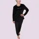 Mihra γυναικεία Μαύρη βελούδινη πιτζάμα autumn vibes 13165-13 Black Mihra γυναικεία Μαύρη βελούδινη πιτζάμα autumn vibes 13165-13 Black