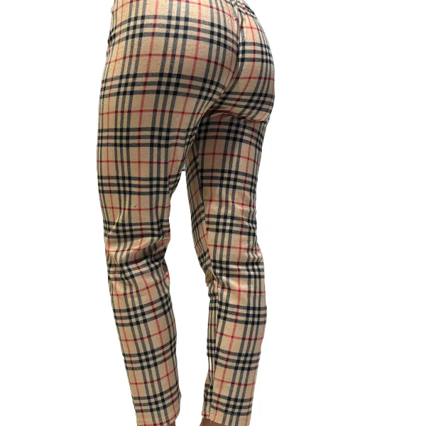 Rinda Mood Γυναικείο ζεστό χειμερινό Παντελόνι Πυτζάμας Καρό Μπέζ τύπου Burberry Mix & Match Rinda.Beige