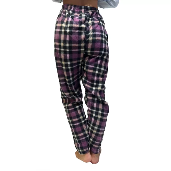 Rinda Mood Γυναικείο Παντελόνι Πυτζάμας Fleece Μώβ Καρό Mix & Match Rinda.Purple