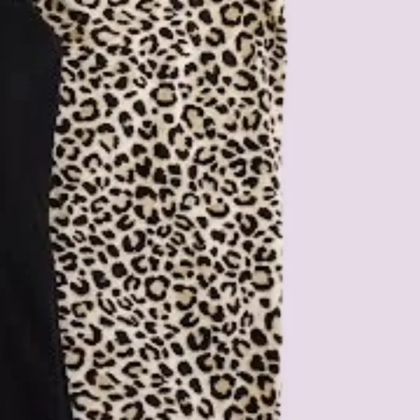 Γυναικεία Χειμερινή Πιτζάμα Mαύρη Μπλούζα λεοπάρ παντελόνι  Animal.print.Minnie