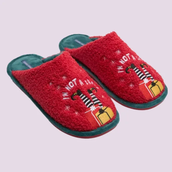 Ysabel Mora γυναικείες Χριστουγεννιάτικες Παντόφλες 44050  I am not Santa Elf