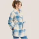 Jeannette Γυναικεία Ρόμπα Fleece Ζεστή Με Καρό Μπλέ Μπέζ 7967 Jeannette Γυναικεία Ρόμπα Fleece Ζεστή Με Καρό Μπλέ Μπέζ 7967