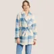 Jeannette Γυναικεία Ρόμπα Fleece Ζεστή Με Καρό Μπλέ Μπέζ 7967 Jeannette Γυναικεία Ρόμπα Fleece Ζεστή Με Καρό Μπλέ Μπέζ 7967