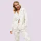 Aruelle Γυναικείο σετ πιτζάμας 100% cotton πουκάμισο με κουμπιά ιβουάρ ροζ καρό Camille 39.01.23.605 Dream with us 