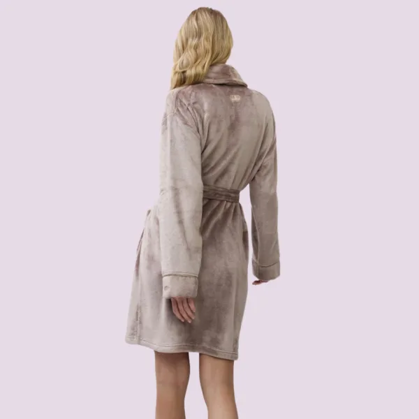 Aruelle Γυναικεία Ζεστή Ρόμπα Απαλή Fleece Πολυτελείας πούρο light brown Eva Bathrobe