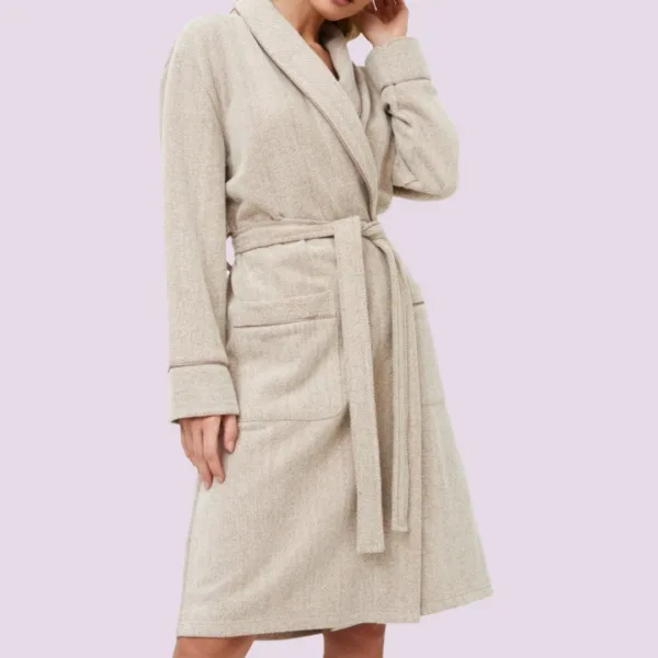 Aruelle Γυναικεία Marianna Bathrobe Γυναικεία Ρόμπα Πολυτελείας  μπέζ 39.01.23.683
