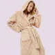 Aruelle Γυναικεία Ζεστή Ρόμπα Απαλή Fleece Πολυτελείας με κουκούλα Beige Odette Bathrobe 39.01.23.692