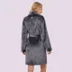 Aruelle Γυναικεία Ζεστή Ρόμπα Απαλή Fleece Πολυτελείας grey Γκρί Eva Bathrobe