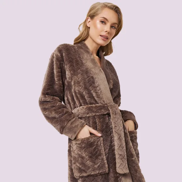 ARUELLE Bathrobe brown Γυναικεία Ρόμπα Καφέ Mable ARUELLE Bathrobe brown Γυναικεία Ρόμπα Καφέ Mable