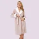 Aruelle Γυναικεία Χειμερινή Ρόμπα Ροζ Pink χοντρή fleece βελουτέ Πολυτελείας με ζώνη & τσέπες Nora Bathrobe 