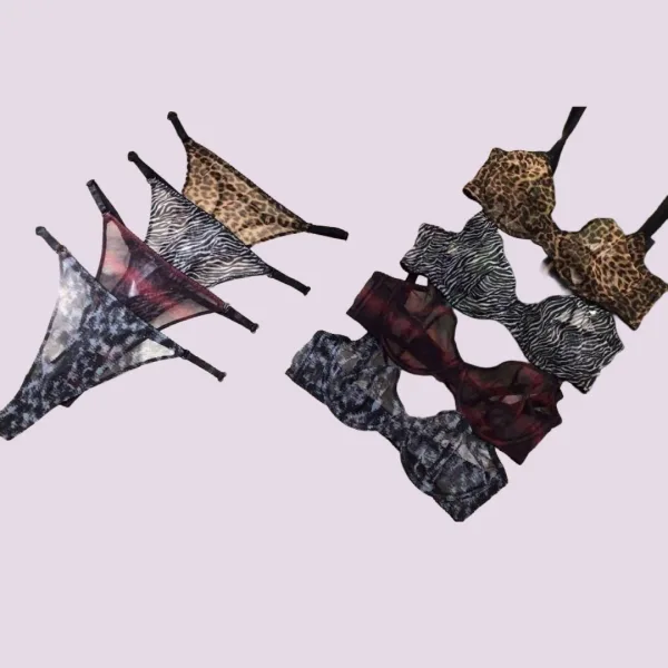 Modern Ocean Γυναικείο Set sexy εσωρούχων animal print ζέβρα zebra σουτιέν διάφανο & string ρυθμιζόμενο 5595 ZEBRA