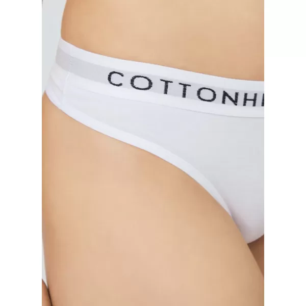 Cottonhill Γυναικείο Βαμβακερό Στρίνγκ String μe λάστιχο Λευκό με μαύρο λάστιχο CH0622 Cottonhill Γυναικείο Βαμβακερό Στρίνγκ String μe λάστιχο Λευκό με μαύρο λάστιχο CH0622