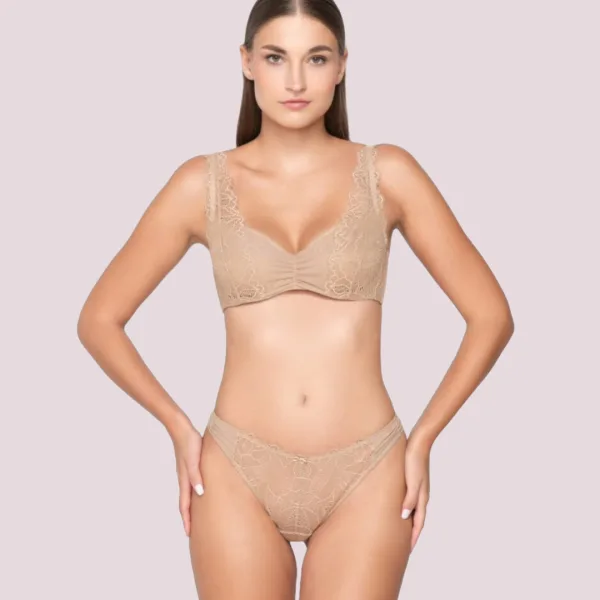 Luna Γυναικείο Μπεζ Ψηλόμεσο Brazil Σλίπ beige Δαντέλα 24090 Orchidea Luna Γυναικείο Μπεζ Ψηλόμεσο Brazil Σλίπ beige Δαντέλα 24090 Orchidea