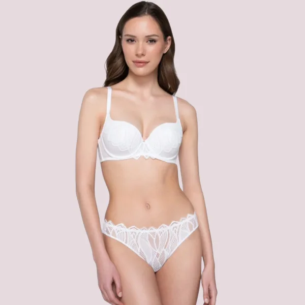 Luna Γυναικείο sexy εσώρουχο σλιπ με Δαντέλα κ Λευκό White 26702 Sylvie Brief Νυφική συλλογή Plus sizes Luna Γυναικείο sexy εσώρουχο σλιπ με Δαντέλα κ Λευκό White 26702 Sylvie Brief Νυφική συλλογή Plus sizes