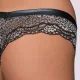 Milena by Paris Brazil Lace Γυναικείο Σλιπ Δαντελα sexy  Μαύρο εσώρουχο με ασημοκλωστή 008480