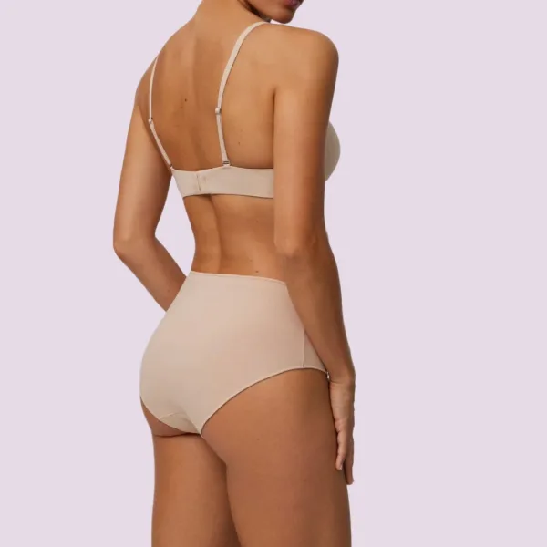 Ysabel Mora Basic γυναικείο κλασικό Σλιπ Βαμβακερό Maxi ψηλόμεσο μπεζ Beige 19642