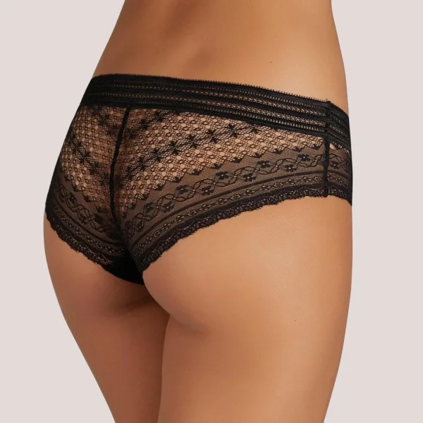 Ysabel Mora γυναικείο εσώρουχο Culotte Σλίπ Μαύρο με δαντέλα πολυτελείας 19680