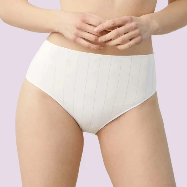 Ysabel Mora Basic γυναικείο κλασικό Σλιπ Βαμβακερό Maxi ψηλόμεσο Λευκό white 19652