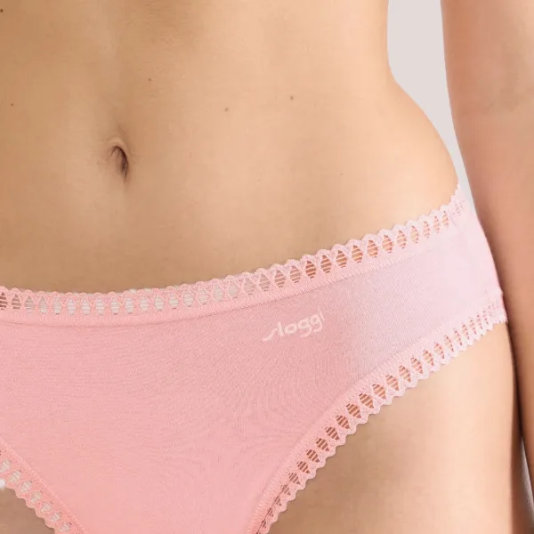 Sloggi Γυναικεία Βαμβακερά εσώρουχα Σλιπ tai 3τεμ Οικονομική Συσκευασία Go Crush High Leg 10219672.M005/R5