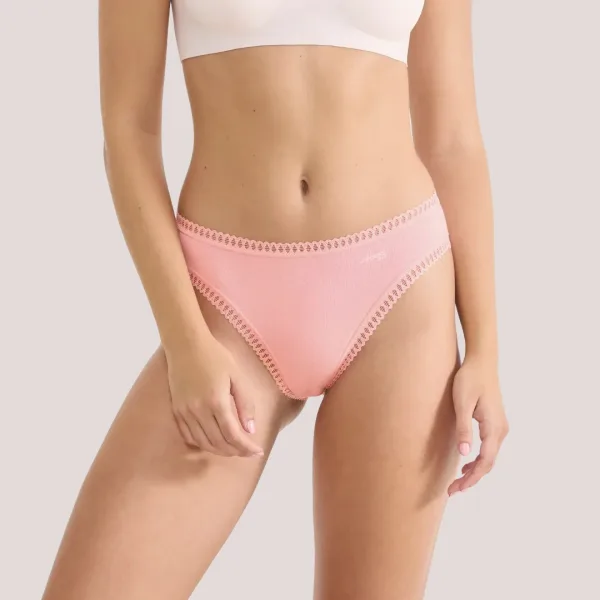 Sloggi Γυναικεία Βαμβακερά εσώρουχα Σλιπ tai 3τεμ Οικονομική Συσκευασία Go Crush High Leg 10219672.M005/R5