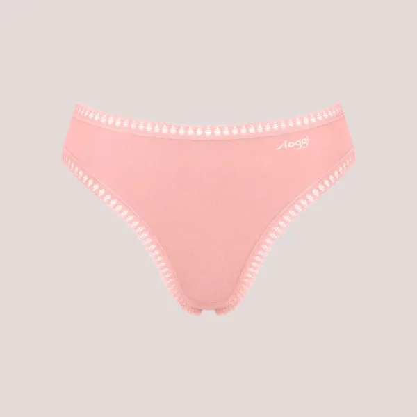 Sloggi Γυναικεία Βαμβακερά εσώρουχα Σλιπ tai 3τεμ Οικονομική Συσκευασία Go Crush High Leg 10219672.M005/R5