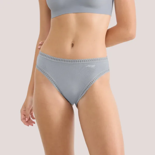 Sloggi Γυναικεία Βαμβακερά εσώρουχα Σλιπ tai 3τεμ Οικονομική Συσκευασία Go Crush High Leg 10219672.V022/V4