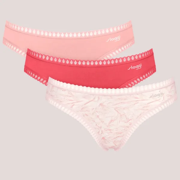 Sloggi Γυναικεία Βαμβακερά εσώρουχα Σλιπ Mini 3τεμ Οικονομική Συσκευασία Go Crush 10219682.M005/R5