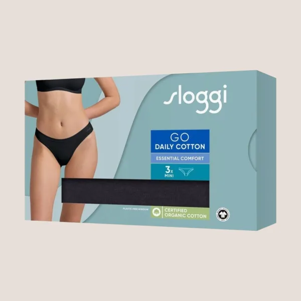 Sloggi Go Daily γυναικείο Cotton mini Σλιπ 3 Τεμάχια Μαύρο 10222320 0004/04 Sloggi Go Daily γυναικείο Cotton mini Σλιπ 3 Τεμάχια Μαύρο 10222320 0004/04