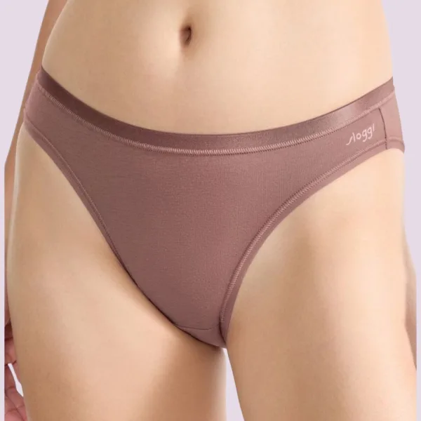 Sloggi Go Daily γυναικείο Cotton mini Σλιπ 3 Τεμάχια Marron Σκούρο Μπεζ 10222320 1141