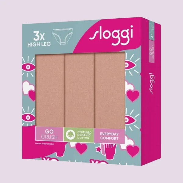 Sloggi Γυναικεία Βαμβακερά εσώρουχα Σλιπ tai 3τεμ Οικονομική Συσκευασία Go Crush High Leg 10219672 00ME Sloggi Γυναικεία Βαμβακερά εσώρουχα Σλιπ tai 3τεμ Οικονομική Συσκευασία Go Crush High Leg 10219672 00ME