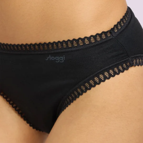 Sloggi Γυναικεία Βαμβακερά εσώρουχα Σλιπ tai 3τεμ Οικονομική Συσκευασία Go Crush High Leg 10219672 0004