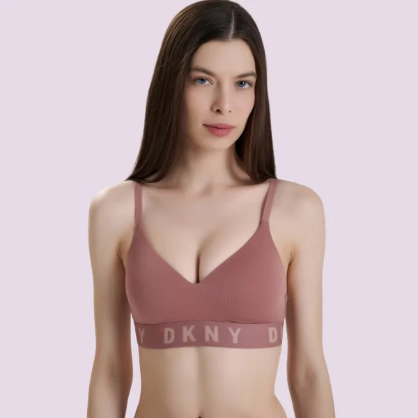 DKNY Wirefree Push Up Bra Αθλητικό Σουτιέν Χωρίς Μπανέλα με Ενίσχυση Rosewood DK4518/I638Y