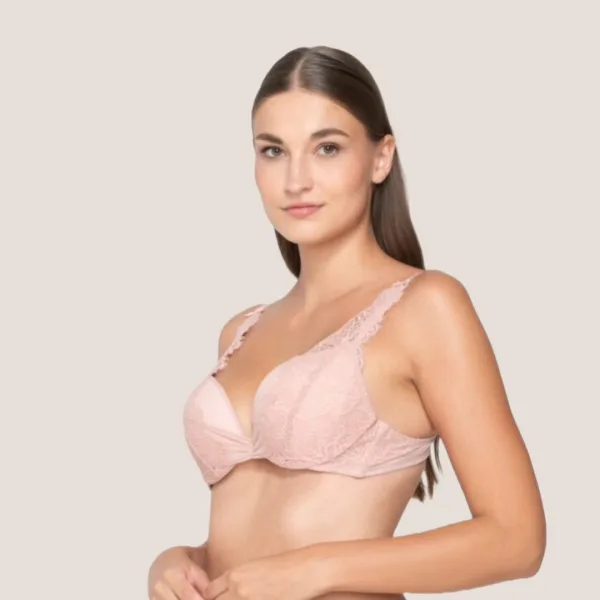 Luna Γυναικείο Super Push-Up Σουτιέν Προσθέτει 1 1/2 Μέγεθος Ρόζ πούδρα 14090 Orchidea