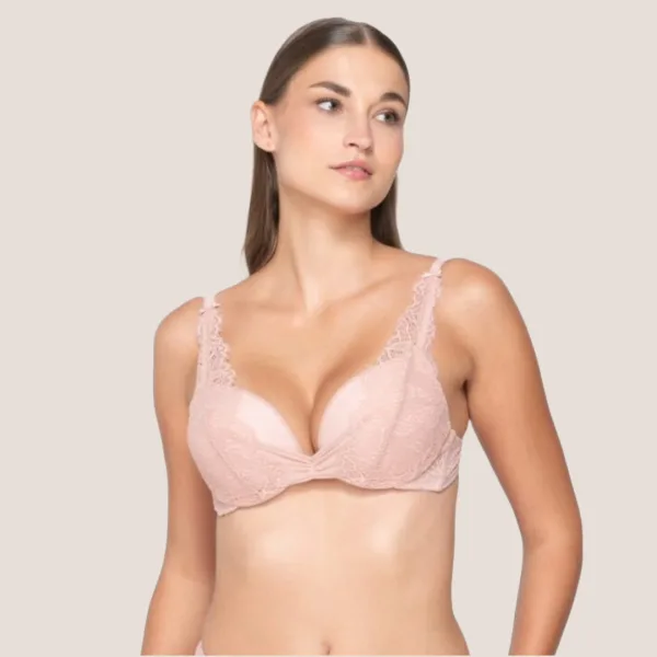 Luna Γυναικείο Super Push-Up Σουτιέν Προσθέτει 1 1/2 Μέγεθος Ρόζ πούδρα 14090 Orchidea