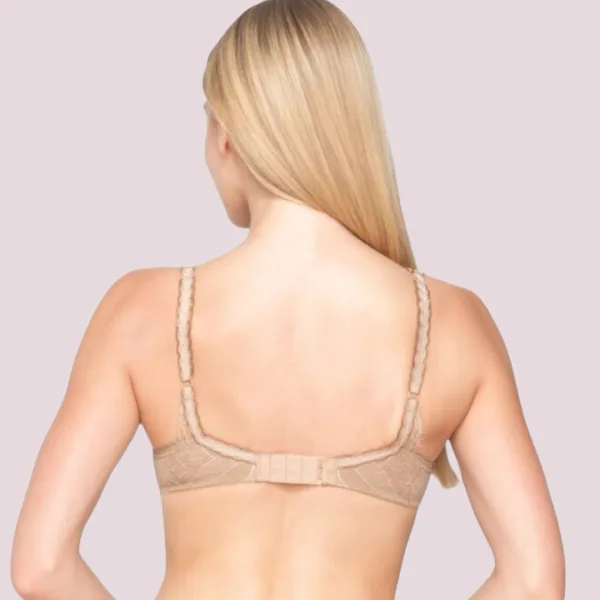 Luna Orchidea Γυναικείο Beige Μπεζ Σουτιέν με Δαντέλα και για Μεγάλο Στήθος C/D με Υψηλή Κάλυψη 14091 Molded Balconette