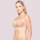 Luna Orchidea Γυναικείο Beige Μπεζ Σουτιέν με Δαντέλα και για Μεγάλο Στήθος C/D με Υψηλή Κάλυψη 14091 Molded Balconette