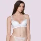 Luna Γυναικείo Σουτιέν Push Upv με δαντέλα Λεύκο  15241 Collection Daisy 