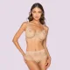 Luna Venus Γυναικείο Μπεζ Σουτιέν balconette με δαντέλα χωρίς ενίσχυση & για μεγάλο στήθος D Cup 15501