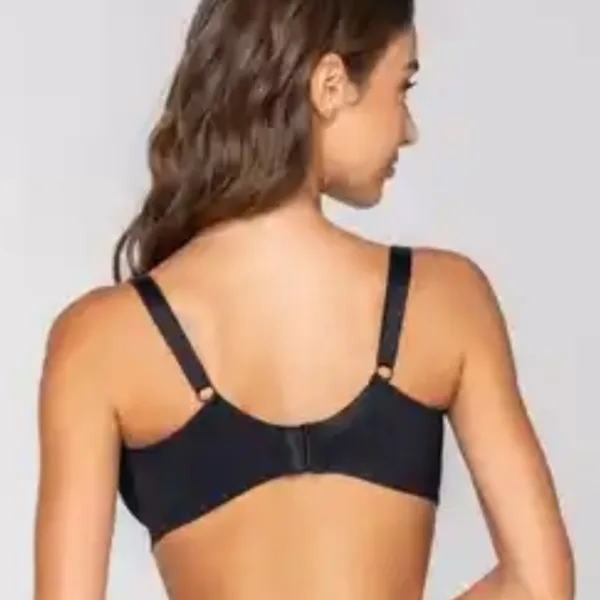 Luna Venus Γυναικείο Μαύρο Σουτιέν balconette με δαντέλα χωρίς ενίσχυση & για μεγάλο στήθος D Cup 15501