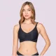 Luna Γυναικείο Μαύρο Σουτιέν sports μπουστάκι αμπάνελο για στήριξη & κούμπωμα στο πίσω μέρος 5400 