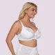 Luna Venus Γυναικείο Λεύκο Σουτιέν balconette με δαντέλα χωρίς ενίσχυση & για μεγάλο στήθος D E F Cup 15501