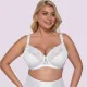 Luna Venus Γυναικείο Λεύκο Σουτιέν balconette με δαντέλα χωρίς ενίσχυση & για μεγάλο στήθος D E F Cup 15501
