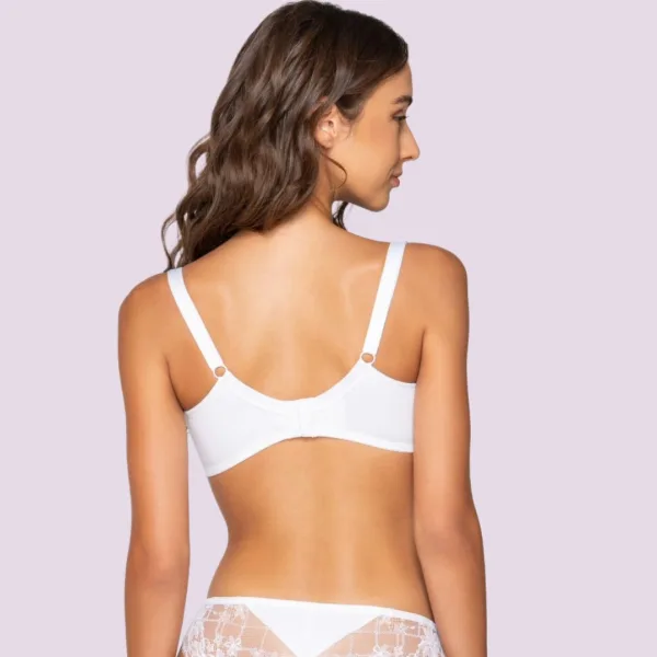 Luna Venus Γυναικείο Λεύκο Σουτιέν balconette με δαντέλα χωρίς ενίσχυση & για μεγάλο στήθος D E F Cup 15501
